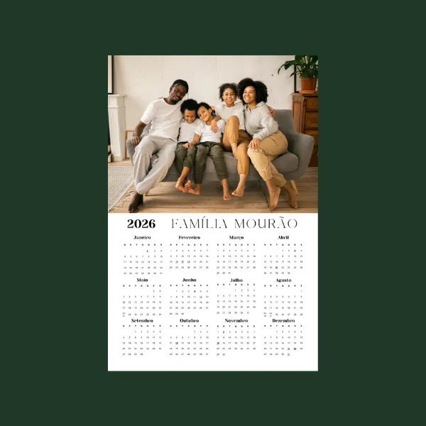 Calendário personalizado com fotos